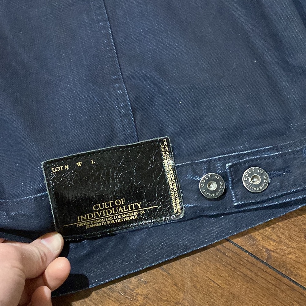 NWT Cult of Individuality SAMPLE Heritage Denim & Suede Jean Jacket #C65 - Picture 3 of 16